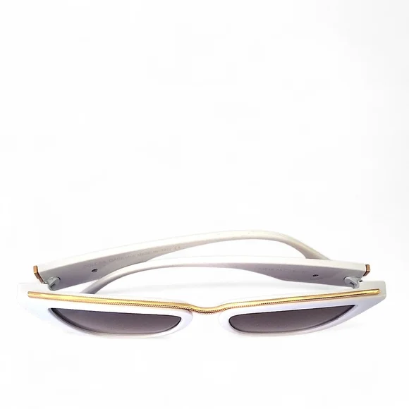 Dolce & Gabbana DG22038 Cat-Eye Sunglasses โ White & Gold Luxe w/ Case - Picture 13 of 15